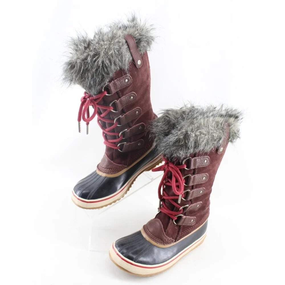 Sorel Joan of Arctic Redwood Leather Waterproof Boots Women's SZ 7 US NL2429-628 - Picture 2 of 8